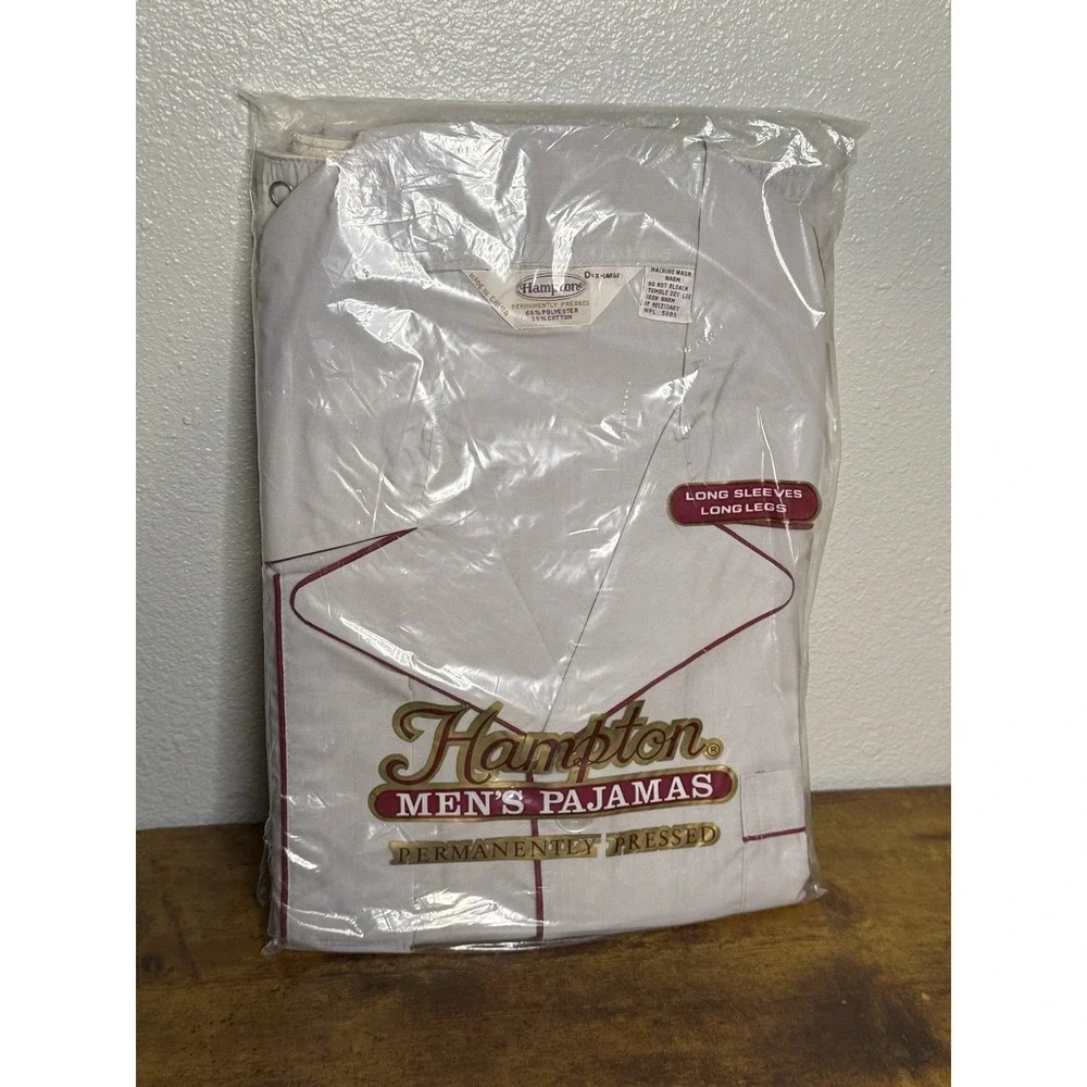 Vintage Hampton‎ NOS NEW OLD STOCK Men's Pajamas XL Extra Large NEW